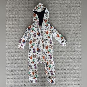 Disney Characters Halloween Print French Terry Hooded Sweatsuit